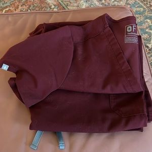 Maroon S top/ Med Bottoms Figs Set (pant/top) fits a 4/6